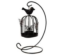 ZYFHYU Quaderno bloccabile Portacandele retrò a forma di fiore cavo, portacandele a farfalla, supporto for candeliere, decorazione for la casa e il soggiorno(BLACK)