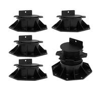 ZYFHYU Set di 5 basi di supporto per terrazza regolabili in altezza, supporto per pavimento solido, set di cuscinetti di sollevamento per legno e metallo per pavimentazione e basi (60 140 mm)