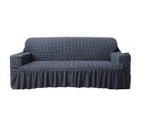 ZYFHYU Sofa Slipcover with Skirt Universal Armchair Easy Fit Living Room Couch Cover Washable Furniture Protector per Divano(Deep Grey,1 Seater(90-140cm))