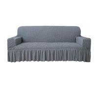 ZYFHYU Sofa Slipcover with Skirt Universal Armchair Easy Fit Living Room Couch Cover Washable Furniture Protector per Divano(Light Grey,2 Seater(145-185cm))