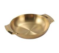 ZYFHYU Vassoio Multiuso in Acciaio Inossidabile Disco in acciaio inossidabile for torta da dessert, piatto for snack ristorante con riso al forno dorato per cucina, picnic(Color 10)