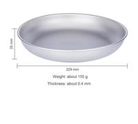 ZYFHYU Vassoio Multiuso in Acciaio Inossidabile Piatto rotondo da campeggio viaggio Stoviglie portatile for torta di frutta picnic per cucina, picnic(9 In)