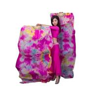 ZYFHYU Veli a ventaglio for danza del ventre da donna, 1 paio, ventagli in seta con colori sfumati for danza del ventre per Grandi Spettacoli, Prove(Color 7,1pair-230x90cm)