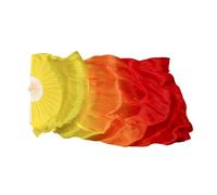 ZYFHYU Veli di seta for danza del ventre, ventaglio di seta, pittura a mano, accessori for spettacoli di danza del ventre, extra lunghi 1,8 m per Grandi Spettacoli, Prove(Color 7,230cm)