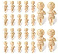 ZYFLSQ 24 statuine di Gesù bambino con torta re, 3,8 cm, in plastica, con sacchetto regalo, mini statuette di Gesù in massa per feste di Mardi Gras, decorazioni per torte e regali per Epifania