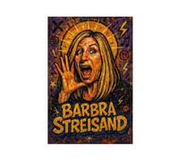 ZYGNBHL Comico Barbra_Streisand poster su tela da parete per camera da letto, ufficio, stanza, regalo, senza cornice, 61 x 91,4 cm