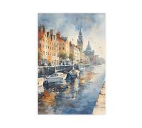 ZYGNBHL Cork, Irlanda, vista diurna, poster decorativo moderno per la casa e la camera da letto, introduzione alla città, senza cornice, 61 x 91,4 cm