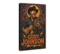 ZYGNBHL Country Singer Cody_Johnson Poster su tela per camera da letto, decorazione per ufficio, camera da letto, cornice regalo, 61 x 91,4 cm