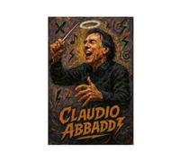 ZYGNBHL Direttore d'orchestra Claudio_Abbado, poster su tela per camera da letto, decorazione per ufficio, camera da letto, regalo, senza cornice, 40,6 x 61 cm