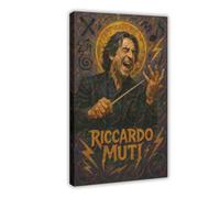 ZYGNBHL Direttore d'orchestra Riccardo_Muti Poster su tela Wall Art Camera da letto Ufficio Camera da Letto Decorazione Camera da Letto Cornice Regalo 30,5 x 45,7 cm