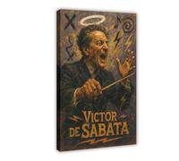 ZYGNBHL Direttore d'orchestra Victor_de_Sabata, poster su tela, decorazione da parete, per camera da letto, ufficio, stanza, regalo, cornice 61 x 91,4 cm