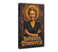 ZYGNBHL "Heaven Needs Humo" - Poster su tela della comica Barbara_Stanwyck, decorazione da parete per camera da letto, ufficio, stanza, regalo, cornice 50,8 x 76,2 cm