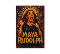 ZYGNBHL Poster artistico da parete con comico Maya_Rudolph, decorazione per camera da letto, ufficio, cucina, regalo, senza cornice, 40,6 x 61 cm
