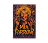 ZYGNBHL Poster artistico da parete su tela con stampa comica Mia_Farrow per l'estetica della stanza, 50,8 x 76,2 cm