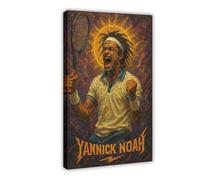 ZYGNBHL Poster artistico da parete su tela per l'estetica della stanza, famoso tennista Yannick_Noah, 61 x 91,4 cm