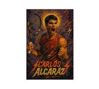 ZYGNBHL Poster artistico su tela con famoso tennista Carlos_Alcaraz, stampa artistica da parete moderna per la camera da letto, senza cornice, 30,5 x 45,7 cm