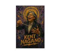 ZYGNBHL Poster artistico su tela del direttore d'orchestra Kent_Nagano e stampa artistica da parete moderna per la camera da letto della famiglia, senza cornice, 30,5 x 45,7 cm