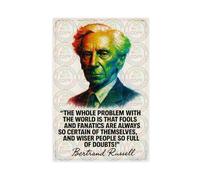 ZYGNBHL Poster con citazione del filosofo Bertrand_Russell per l'estetica della stanza, poster artistico da parete su tela e stampa senza cornice, 61 x 91,4 cm