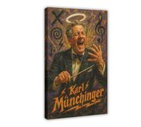 ZYGNBHL Poster con direttore d'orchestra Karl_Münchinger, decorazione per camera da letto, paesaggio sportivo, ufficio, stanza, regalo, cornice 40,6 x 61 cm
