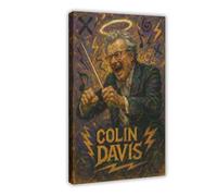 ZYGNBHL Poster da parete con direttore d'orchestra Colin_Davis, decorazione per camera da letto, ufficio, cucina, cornice regalo, 61 x 91,4 cm