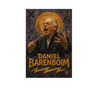 ZYGNBHL Poster da parete con direttore d'orchestra Daniel_Barenboim su tela, decorazione per camera da letto, ufficio, cucina, regalo, senza cornice, 61 x 91,4 cm