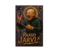 ZYGNBHL Poster da parete con direttore d'orchestra Paavo_Järvi su tela, decorazione per camera da letto, ufficio, cucina, regalo, senza cornice, 30,5 x 45,7 cm