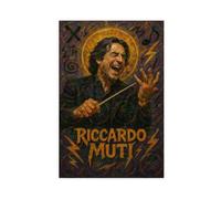 ZYGNBHL Poster da parete con direttore d'orchestra Riccardo_Muti su tela, decorazione per camera da letto, ufficio, cucina, regalo, senza cornice, 30,5 x 45,7 cm