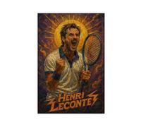 ZYGNBHL Poster da parete su tela con famoso tennista Henri_Leconte, decorazione per camera da letto, ufficio, cucina, regalo, senza cornice, 61 x 91,4 cm