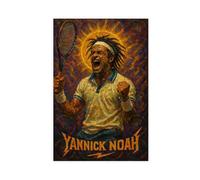 ZYGNBHL Poster da parete su tela con famoso tennista Yannick_Noah, decorazione per camera da letto, ufficio, cucina, regalo, senza cornice, 50,8 x 76,2 cm