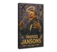 ZYGNBHL Poster da parete su tela con immagine del direttore d'orchestra Mariss_Jansons per l'estetica della stanza, 40,6 x 61 cm
