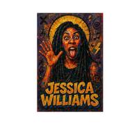 ZYGNBHL Poster della comica Jessica_Williams su tela per camera da letto, decorazione per ufficio, camera da letto, regalo, senza cornice, 30,5 x 45,7 cm
