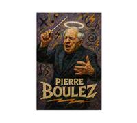 ZYGNBHL Poster per camera da letto, motivo: direttore d'orchestra, Pierre_Boulez, decorazione per ufficio, camera da letto, sport, regalo, senza cornice, 30,5 x 45,7 cm