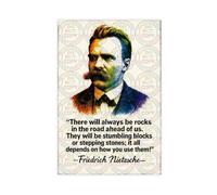 ZYGNBHL Poster su tela con citazione del filologo Friedrich_Nietzsche, stampa artistica da parete moderna per camera da letto, senza cornice, 50,8 x 76,2 cm