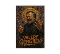 ZYGNBHL Poster su tela con direttore d'orchestra Valery_Gergiev, decorazione da parete per camera da letto, ufficio, stanza, regalo, senza cornice, 40,6 x 61 cm