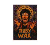 ZYGNBHL Poster su tela con motivo comico Ruby_Wax, decorazione da parete per camera da letto, ufficio, camera, regalo, senza cornice, 40,6 x 61 cm