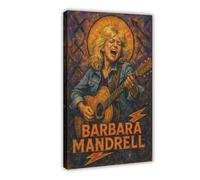 ZYGNBHL Stampa artistica da parete su tela con cantante country Barbara_Mandrell, per camera di ragazzi e adolescenti, 30,5 x 45,7 cm