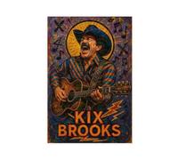 ZYGNBHL Stampa artistica da parete su tela con cantante country Kix_Brooks (2), per camera di ragazzi e adolescenti, 50,8 x 76,2 cm