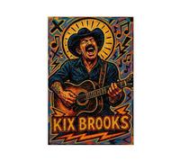 ZYGNBHL Stampa artistica da parete su tela con cantante country Kix_Brooks, per camera di ragazzi e adolescenti, 61 x 91,4 cm