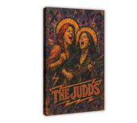 ZYGNBHL Stampa artistica da parete su tela con cantante country The_Judds, moderna cornice decorativa per camera da letto, 40,6 x 61 cm