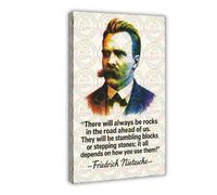 ZYGNBHL Stampa artistica da parete su tela con citazione del filologo Friedrich_Nietzsche, per casa, scuola, ufficio, 30,5 x 45,7 cm