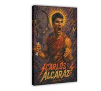 ZYGNBHL Stampa artistica da parete su tela con famoso tennista Carlos_Alcaraz, per casa, scuola, ufficio, cornice decorativa, 30,5 x 45,7 cm