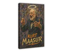 ZYGNBHL Stampa artistica da parete su tela per direttore d'orchestra Kurt_Masur, per casa, scuola, ufficio, cornice decorativa, 50,8 x 76,2 cm