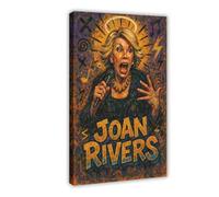 ZYGNBHL Stampa artistica su tela "Heaven Needs Humo" - Comico Joan_Rivers, stampa artistica da parete moderna per camera da letto, 50,8 x 76,2 cm
