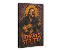 ZYGNBHL Travis_Tritt - Poster in tela con cantante country Travis_Tritt, decorazione per camera da letto, sport, paesaggio sportivo, decorazione per ufficio, cornice regalo, 40,6 x 61 cm
