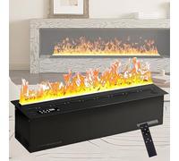 ZYGPH Camino a Vapore acqueo, umidificatore atomizzato 3D, Colore e velocità della Fiamma Regolabili, Nebbia Decorativa, Camino Elettrico con Simulazione Intelligente e Telecomando