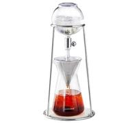 ZYGPH Cold Brew Drip Tower, 600 ml di Ghiaccio Freddo, Flusso d'Acqua Regolabile, Macchina per caffè Freddo in Vetro Staccabile, Acciaio Inossidabile e Vetro borosilicato per casa e Ufficio (Argento)
