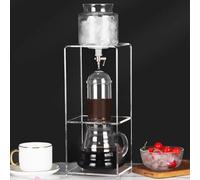 ZYGPH Cold Brew Drip Tower, Macchina per caffè Freddo con Tecnologia Slow Drip, Filtro in Acciaio Inox e Supporto in Acrilico, Flusso d'Acqua Regolabile, per 3-6 Tazze (14,7 * 48 cm)