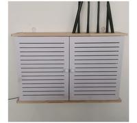 ZYGPH Scaffali galleggianti bianchi per la gestione dei cavi e del router WiFi - Personalizza il tuo spazio con un elegante scaffale da 48x11x31,5 cm per router e cavi