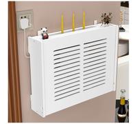 ZYGPH Scatola portaoggetti per Router a Parete, Organizer per decoder WiFi con Gestione Cavi, Installazione Senza Fori, ripiano in PVC per Router Wireless e componenti TV (47x11x36 cm)