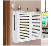 ZYGPH Scatola portaoggetti per Router a Parete, Organizer per decoder WiFi con Gestione Cavi, Installazione Senza Fori, ripiano in PVC per Router Wireless e componenti TV (50x10x40 cm)